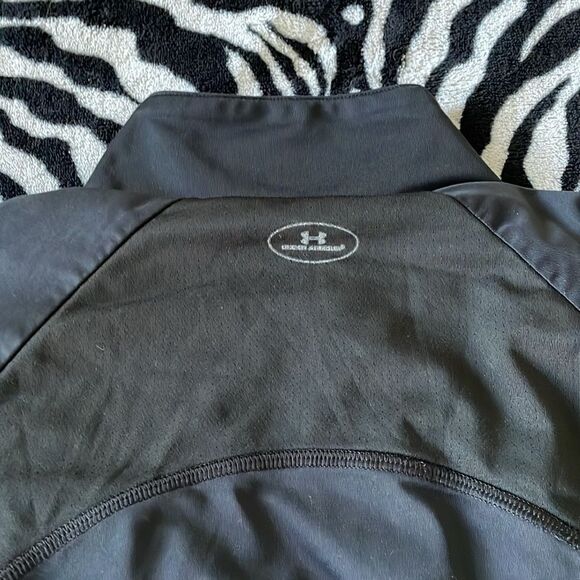 Under armour black mesh interior long sleeve track suit jogger jacket sweater - Picture 9 of 16